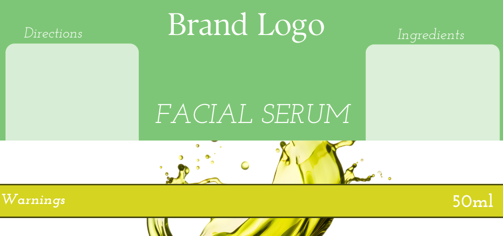 Facial Serum Printed Labels