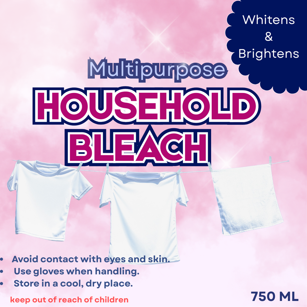 Household Bleach Printed Label – Minimal Design