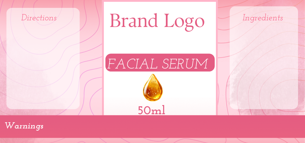 Facial Serum Printed Labels