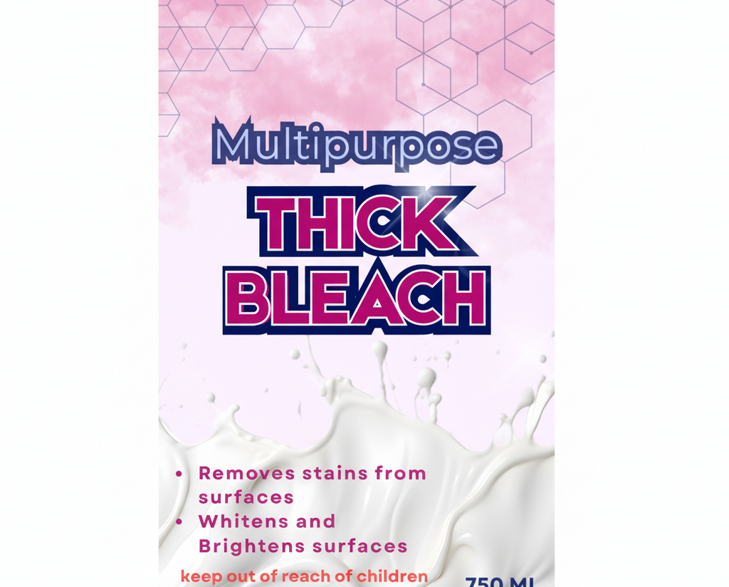 Thick Bleach Printed Label (750ml )– Minimal Design