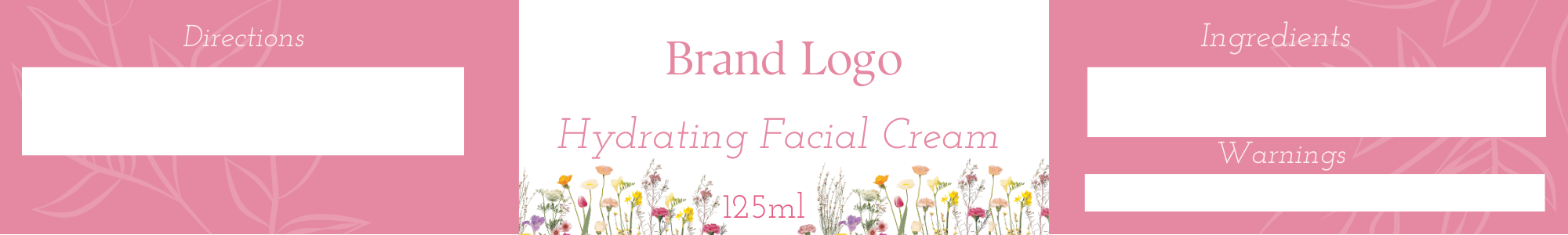 Facial Cream Printed Labels