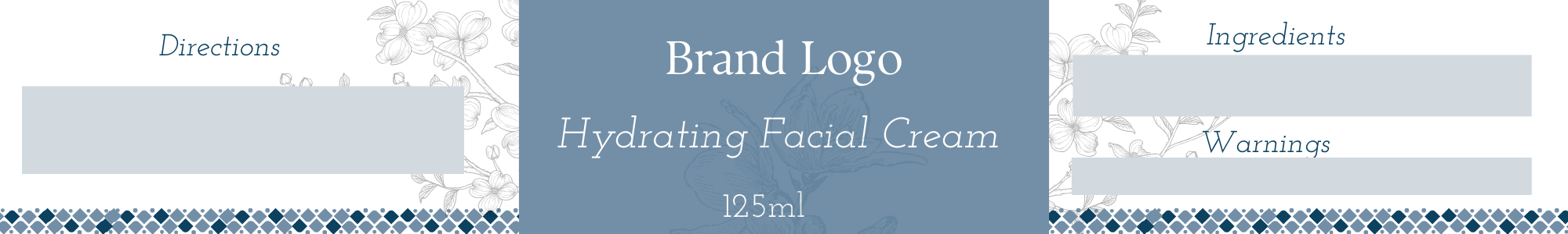 Facial Cream Printed Labels