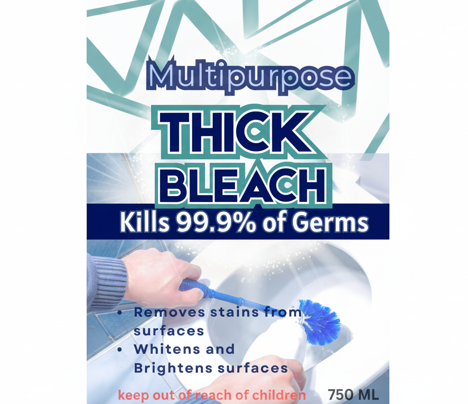 Thick Bleach Printed Label ( 750ml )– Contemporary Design