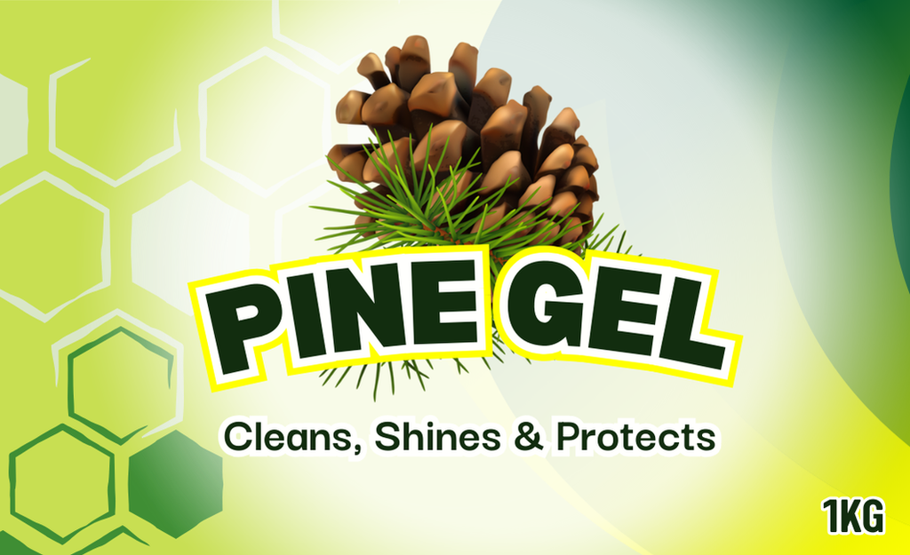 Pine Gel Cleaner Printed Label – Contemporary Design