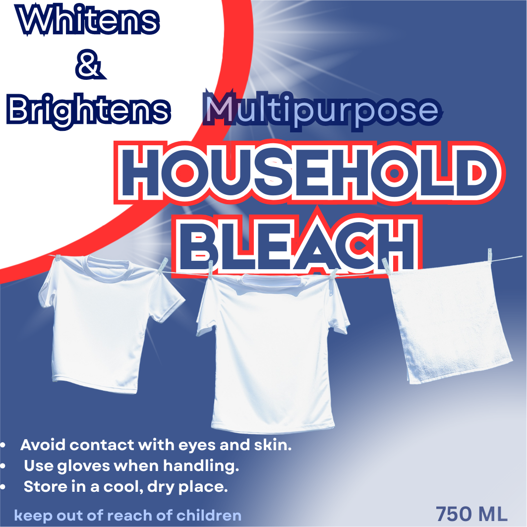Household Bleach Printed Label – Classic Design