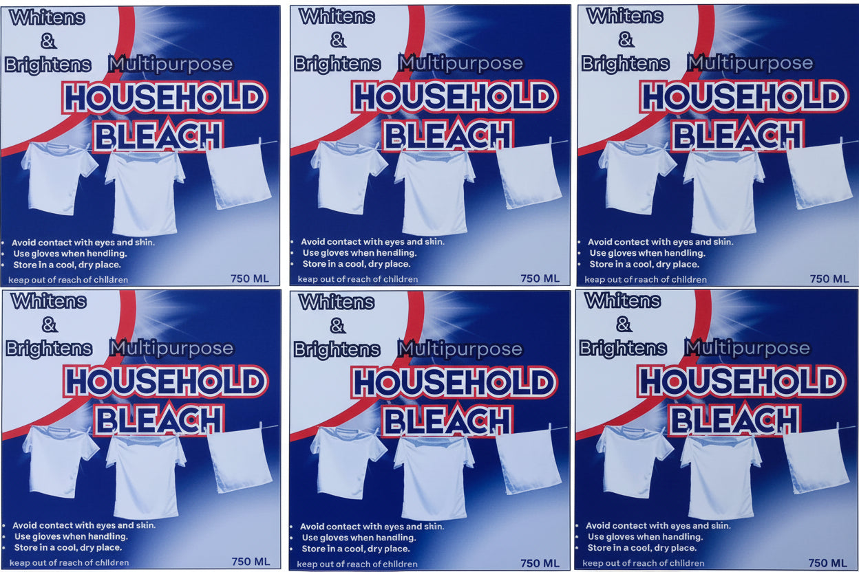 Household Bleach Printed Label – Classic Design