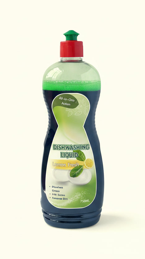 Dishwashing Liquid Printed Label (750ml )– Minimal Design