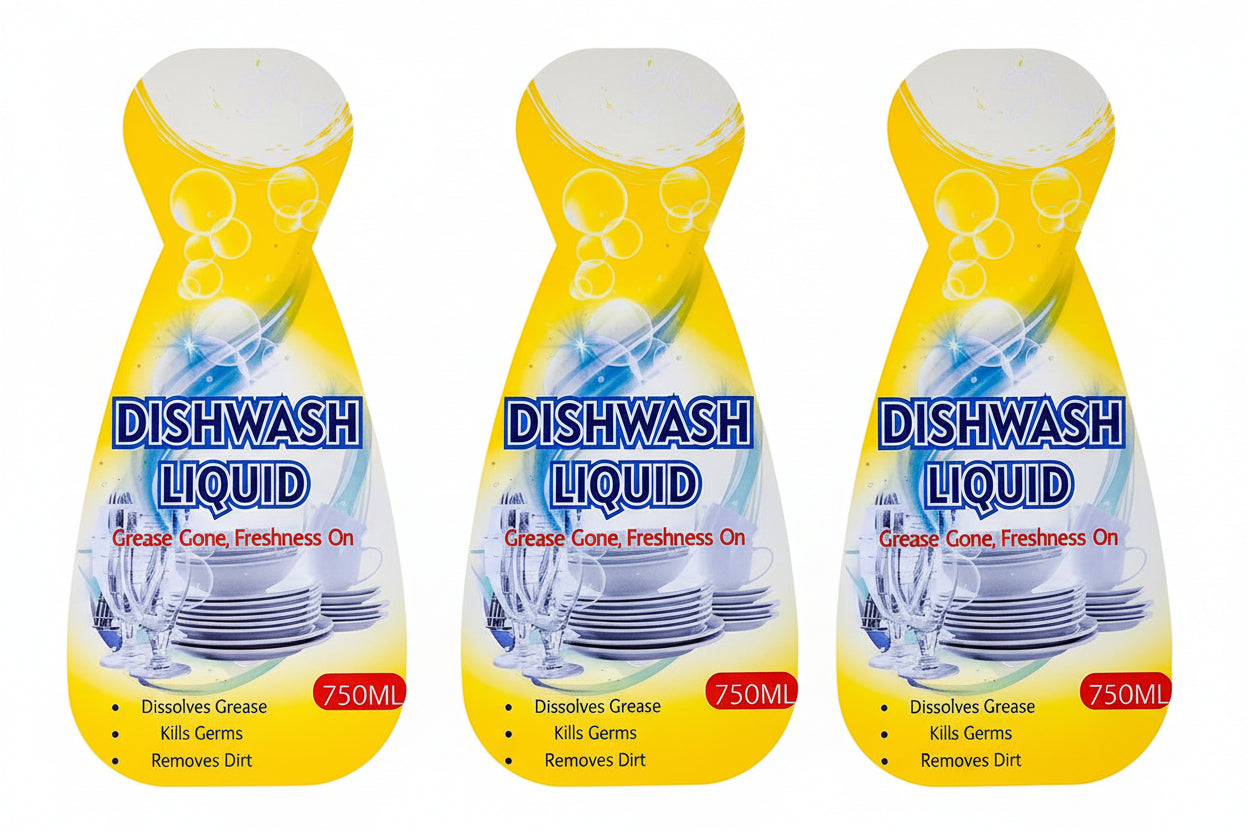 Dishwashing Liquid Printed Label (750ml) – Fresh Look Design