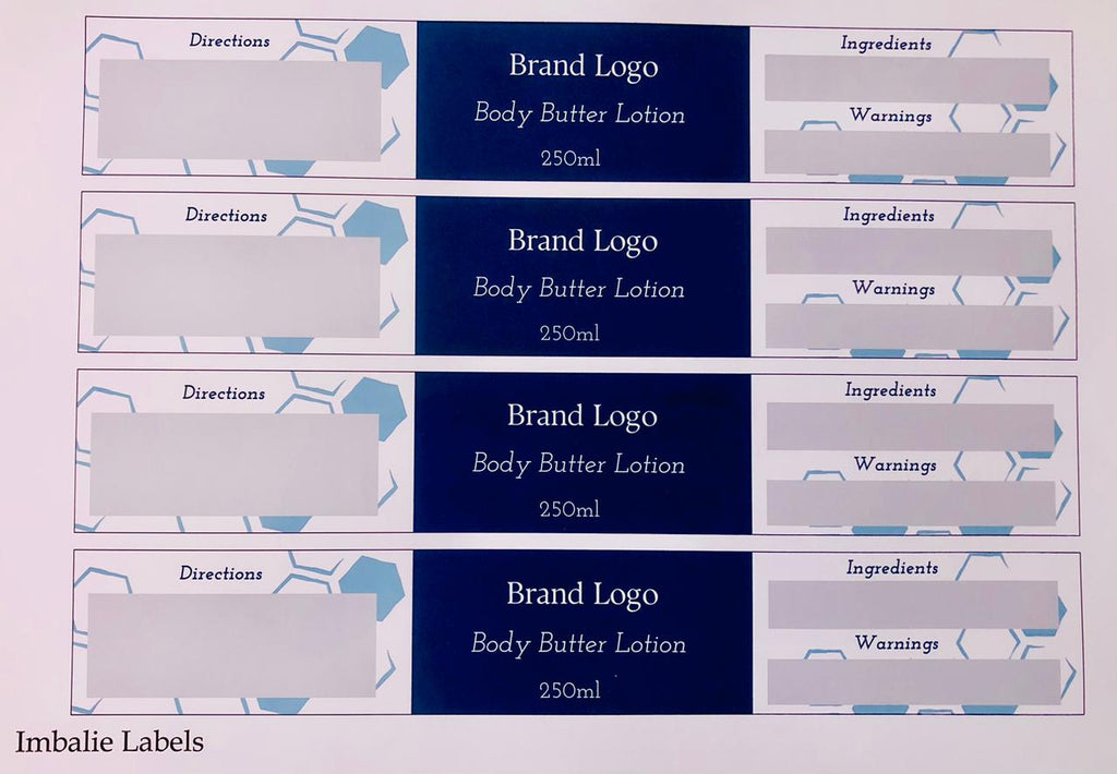 Body Lotion Printed Labels