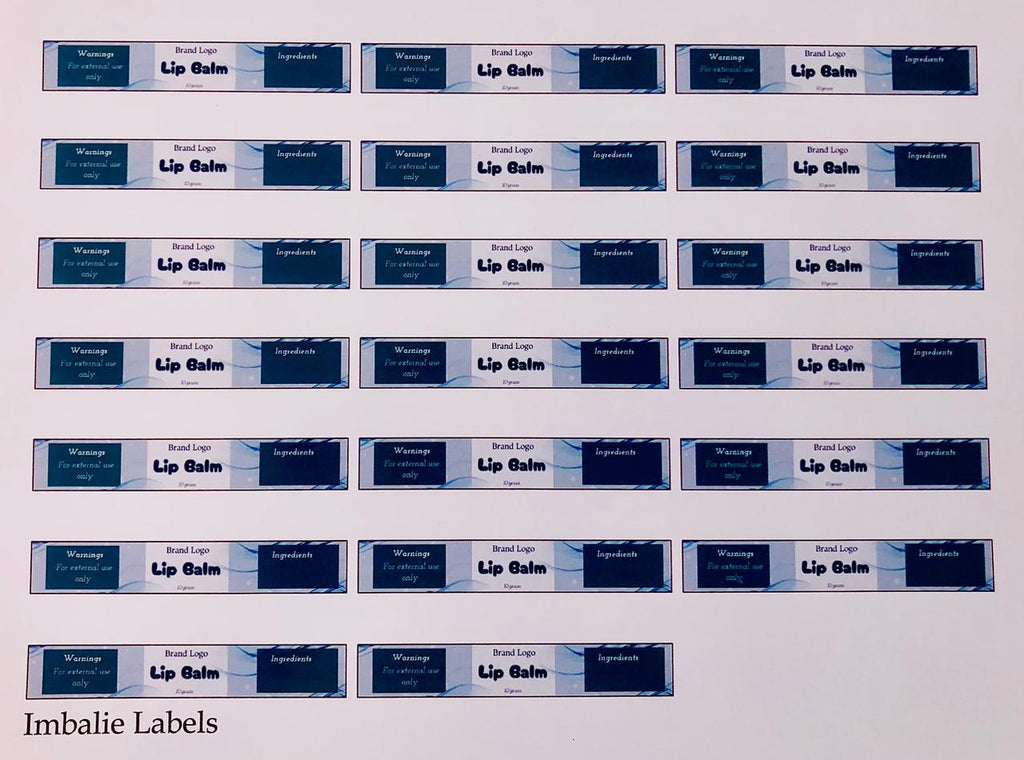 Lip Balm Printed Labels