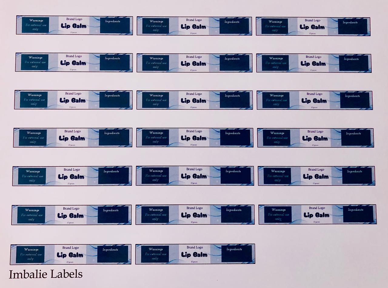 Lip Balm Printed Labels
