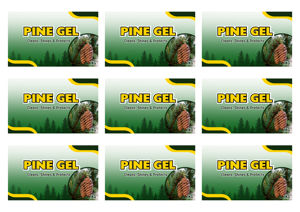 Pine Gel Cleaner Printed Label – Minimal Design